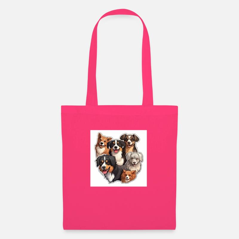 6 liebenswerte Hunde - Stoffbeutel - Azalea