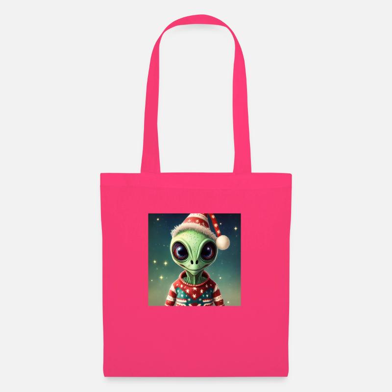 Alien trägt einen hässlichen Weihnachtspullover - Stoffbeutel - Azalea