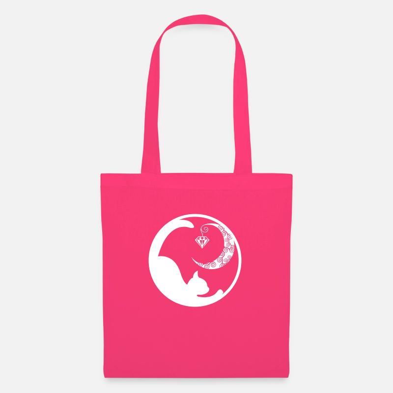 Lune de chat - Sac en tissu - rose azalée