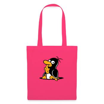Penguin Eats Fish Caught Hole Bottom Hunger Cool - Tote Bag - azalea - Front