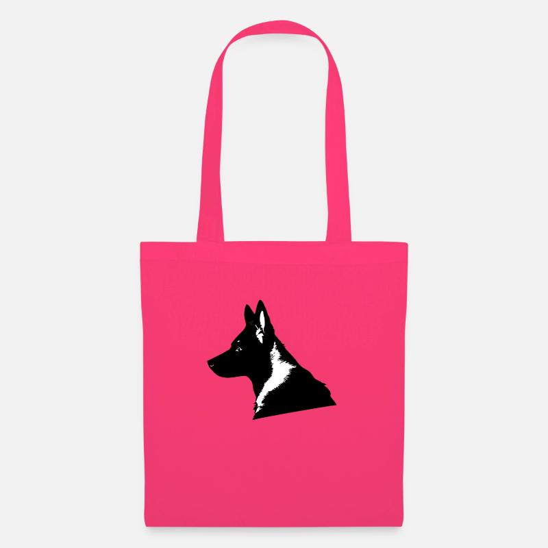 Schäferhund Kopf Silhouette - Stoffbeutel - Azalea