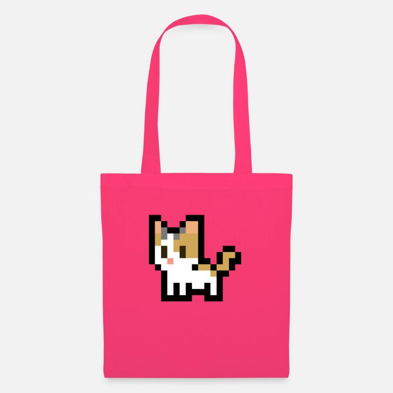 Süße Pixel Katze - Stoffbeutel - Azalea
