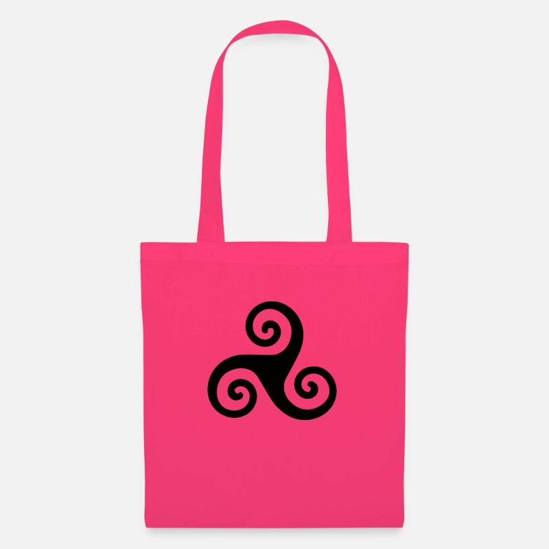 Triskele Celte - Sac en tissu - rose azalée