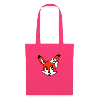 Fuchs Weiblich Mädchen Hübsche Schleife Frau Schön - Stoffbeutel - Azalea - Vorne