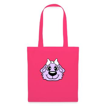 Hund Gesicht Mädchen Hübsch Schleife Weiblich Frau - Stoffbeutel - Azalea - Vorne