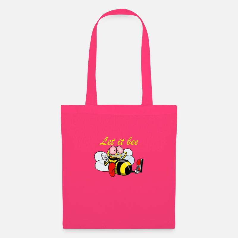 Let it bee" Honig-süßes Design, entspannte Biene - Stoffbeutel - Azalea