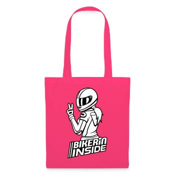 Motard à l’intérieur (les couleurs peuvent être changées) - Sac en tissu - rose azalée - Devant
