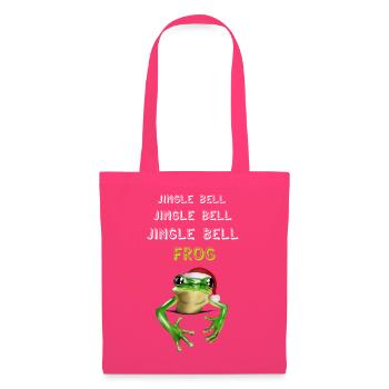 Jingle Bell Frog - Frosch mit Weihnachtsmütze - Stoffbeutel - Azalea - Vorne