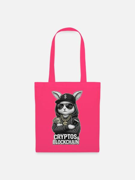 CryptoRabbit: Blockchain Hustle T-Shirt - Stoffbeutel - Azalea