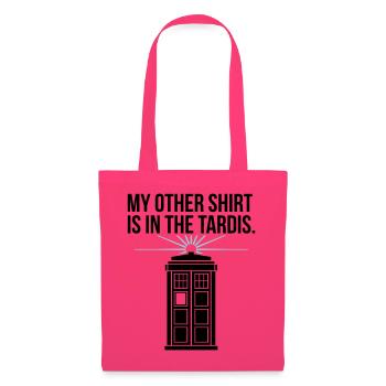 My other shirt is in the Tardis - Sac en tissu - rose azalée - Devant