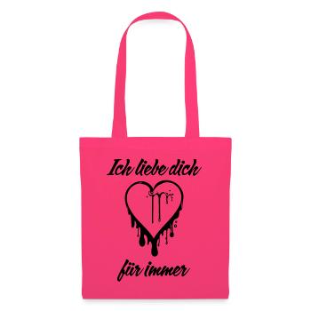 ICH LIEBE DICH FÜR IMMER - Graffiti Herz - Stoffbeutel - Azalea - Vorne