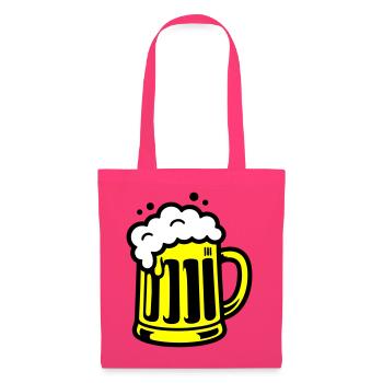 Icône de chope de bière - Sac en tissu - rose azalée - Devant
