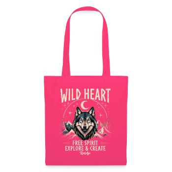 Wolf Wild Heart. Free Spirit  - Stoffbeutel - Azalea - Vorne