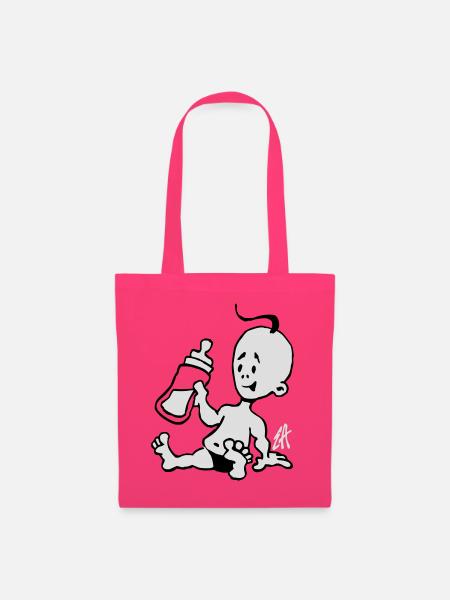 Baby with a milk bottle - Tote Bag - azalea
