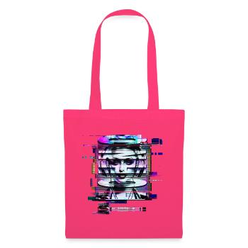 Glitch Techno Girl - Tote Bag - azalea - Front