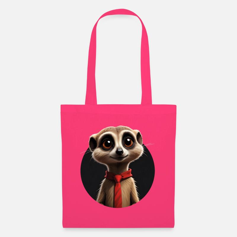 Cute meerkat with tie - Tote Bag - azalea