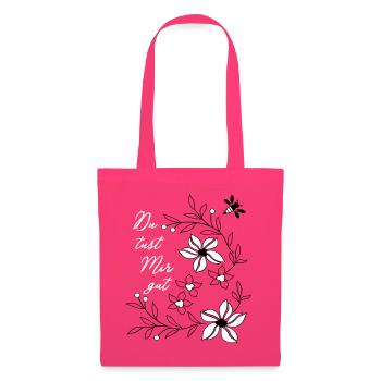 du tust mir gut, Blumenranke - Stoffbeutel - Azalea - Vorne