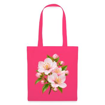 Rosa Sakura-Blüten-Strauß - Stoffbeutel - Azalea - Vorne