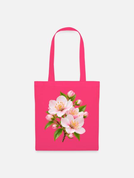 Rosa Sakura-Blüten-Strauß - Stoffbeutel - Azalea