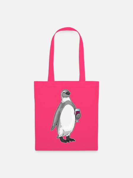 Pinguin Rotwein - Stoffbeutel - Azalea