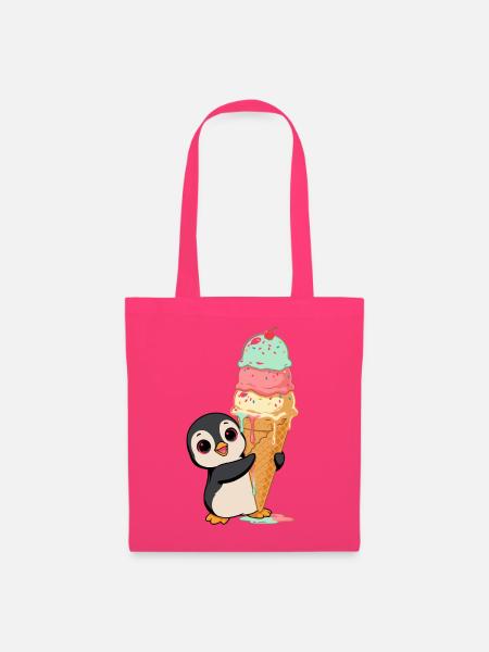 Pinguin Mit Eistüte Sommerliebe Eisfan - Stoffbeutel - Azalea