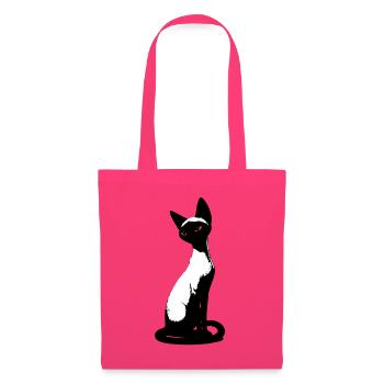 Elegante Siamkatze – Minimalistische Kunst & Eyes Oran - Stoffbeutel - Azalea - Vorne