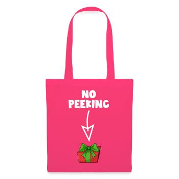 Ne triche pas ! Cadeau de Noël coquin ! Non - Sac en tissu - rose azalée - Devant