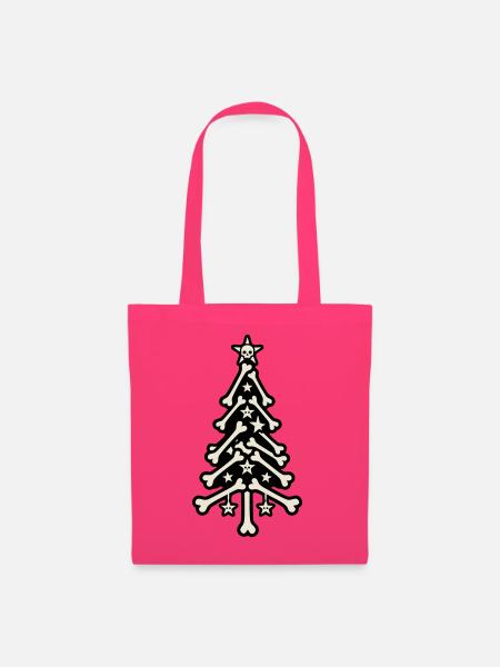 Knochen Weihnachtsbaum Grafik - Stoffbeutel - Azalea