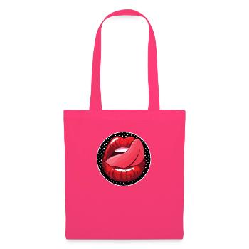 TONGUE ON LIPS IN THE MOUTH SEXY HUMOR - Tote Bag - azalea - Front