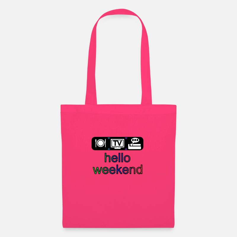 hello weekend - Stoffbeutel - Azalea