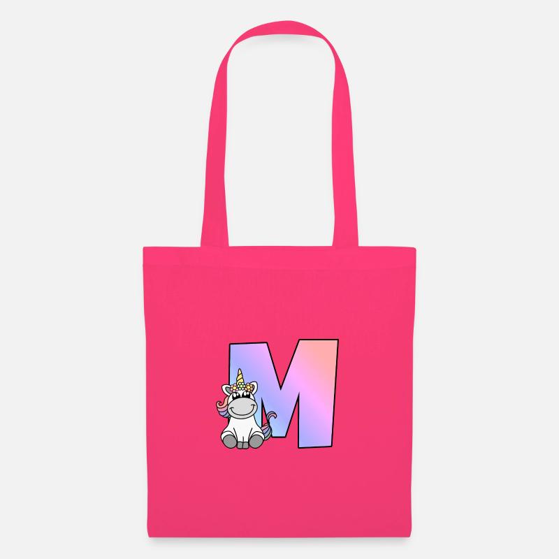Einhorn Buchstabe M - Stoffbeutel - Azalea