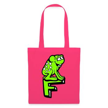 Letter F Frog Toad Name ABC Learning School - Tote Bag - azalea - Front
