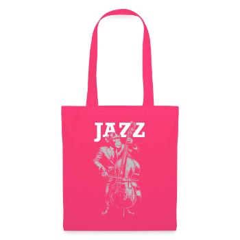 Jazz Monkey spielt Kontrabass - Stoffbeutel - Azalea - Vorne