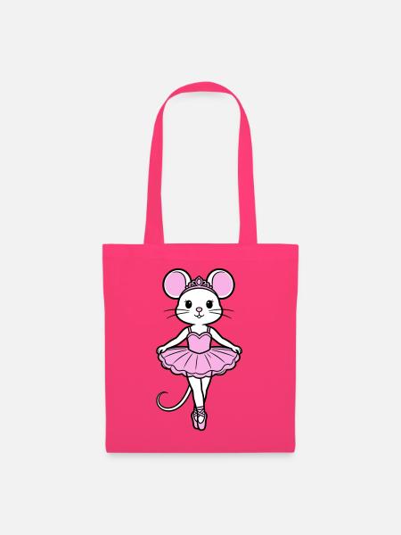 Ballerina-Maus - Stoffbeutel - Azalea