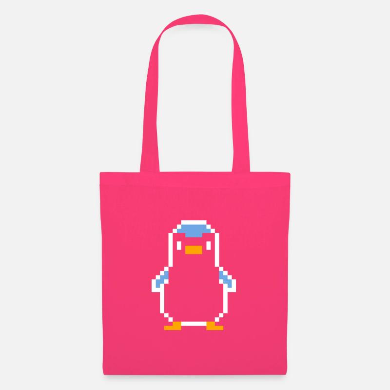 Pinguin Pixel - Stoffbeutel - Azalea