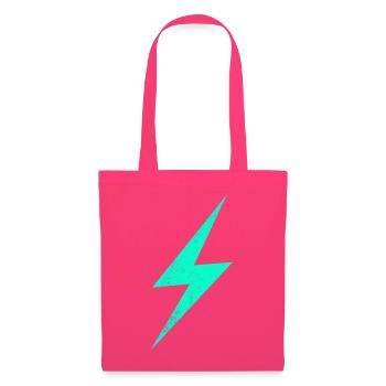 Neon Blitz-Lichtstrahl - Stoffbeutel - Azalea - Vorne
