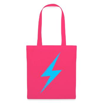 Neonblitz Blau Lightning Motiv - Stoffbeutel - Azalea - Vorne