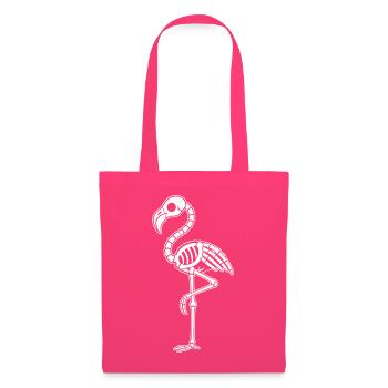Süßes Skelett Flamingo Vogel Cartoon Shirt - Stoffbeutel - Azalea - Vorne