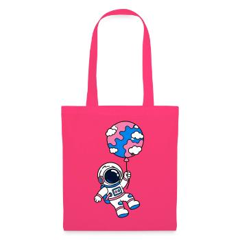 Astronaut Planet Luftballon Weltraum Vektor Shirt - Stoffbeutel - Azalea - Vorne