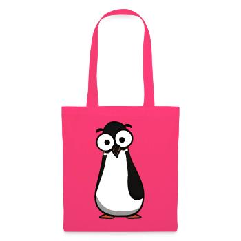 Pinguin mit Kulleraugen Cartoon - Stoffbeutel - Azalea - Vorne