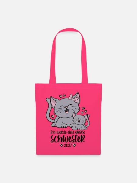 Ich werde eine Große Schwester 2027 Kätzchen - Stoffbeutel - Azalea
