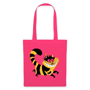 Chat Souriant - Sac en tissu - rose azalée - Devant