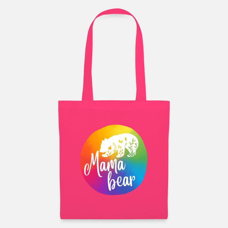 Mamabär, Regenbogen II - Stoffbeutel - Azalea