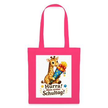 Giraffe feiert ersten Schultag - Stoffbeutel - Azalea - Vorne