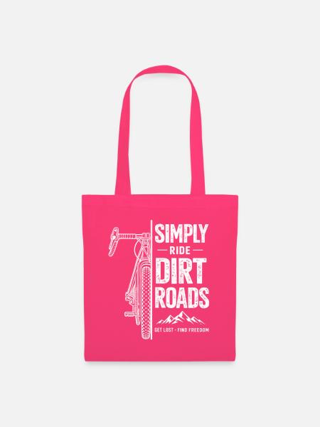 Simply Ride Dirt Roads – MTB & Gravel Abenteuer - Stoffbeutel - Azalea