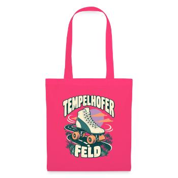 Tempelhofer Feld – Rollschuh im Berliner Retrolook - Stoffbeutel - Azalea - Vorne