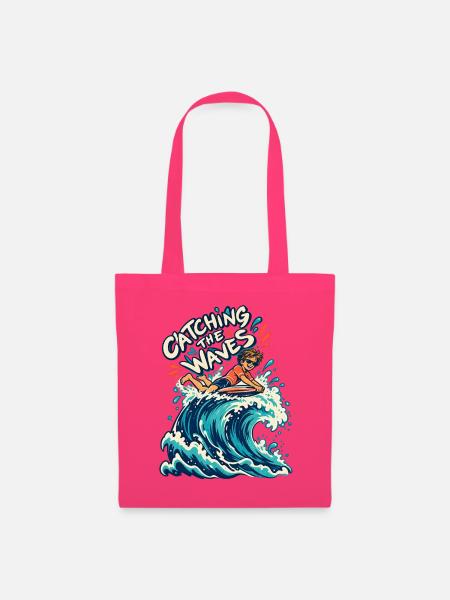Fang die Wellen, Surfjunge - Stoffbeutel - Azalea