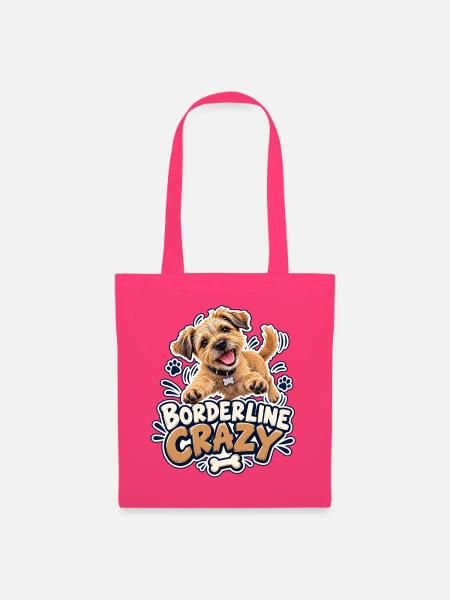 Borderline Crazy – Border Terrier - Stoffbeutel - Azalea