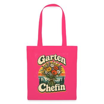 Garten Chefin Blumenstrauß Retro - Stoffbeutel - Azalea - Vorne