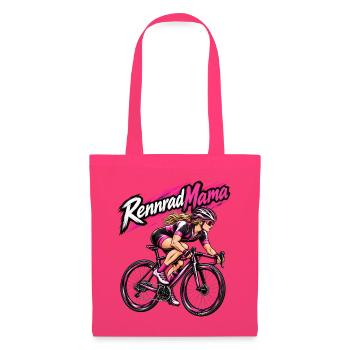 Rennrad Mama Pinkpower Frauen - Stoffbeutel - Azalea - Vorne